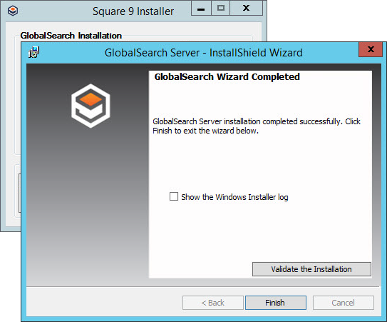 GlobalSearch Server Install Complete