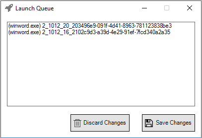 Launch queue with list of document that need to be uploaded to Globalsearch.