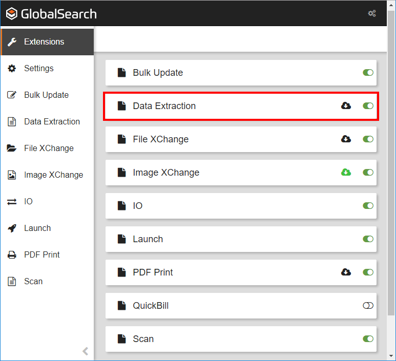 Extensions Manager with Data Extensions indicated.