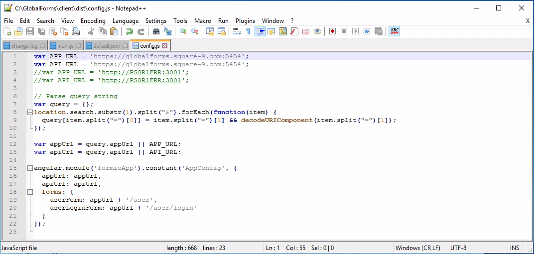 How to Configure SSL with GlobalForms