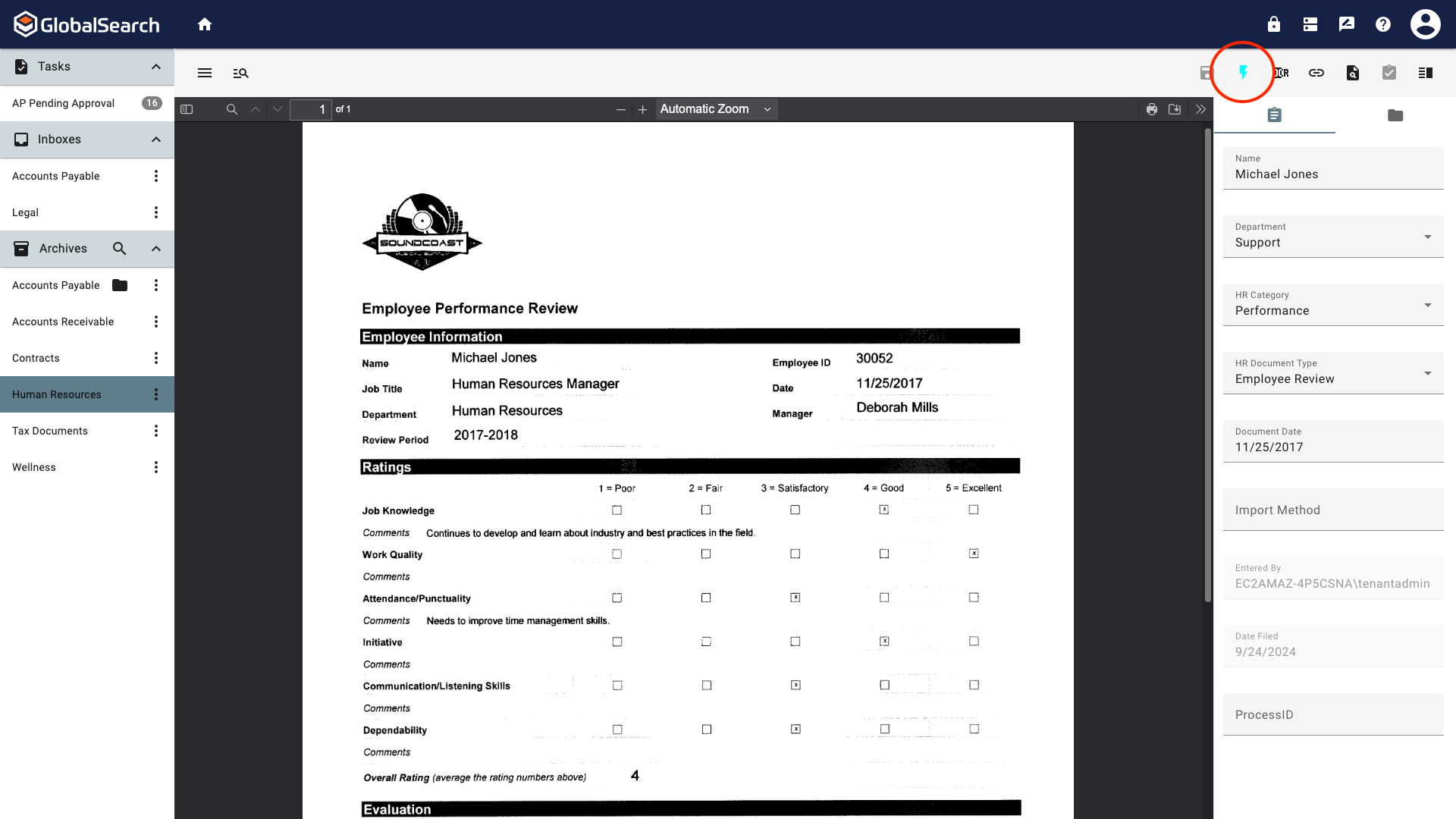 Active KeyFree Indexing with the first field selected.