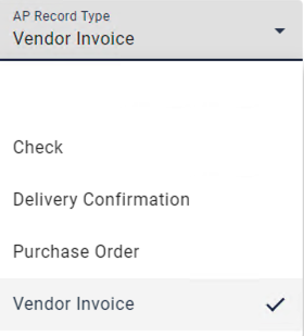 Dropdown list with values displayed.