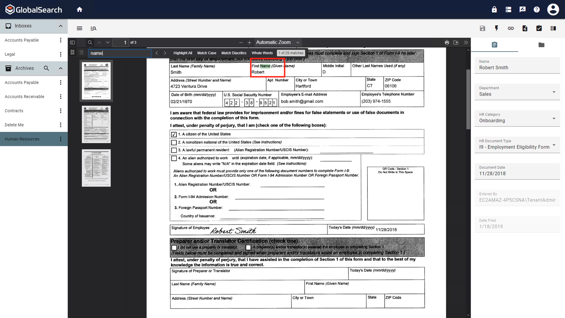 Word name is highlighted in green.