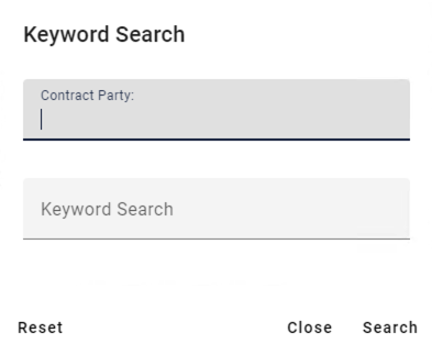 When keyword is enabled, the keyword prompt is added to the search criteria.