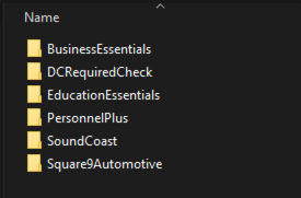 DirectConnect folder structure form uploading files.