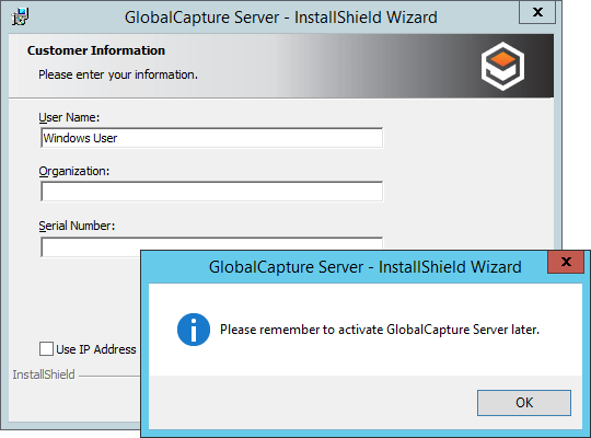Remember to Activate GlobalCapture