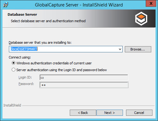 Select a Database Server