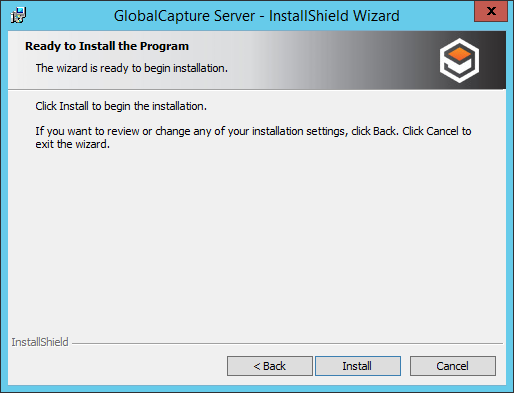 Ready to Install GlobalCapture Server