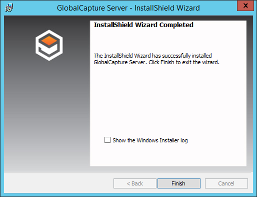 GlobalCapture Server and Engine Installation is Complete