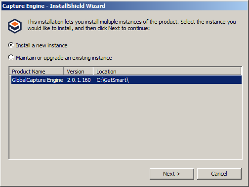 Install New GlobalCapture Engine Instance