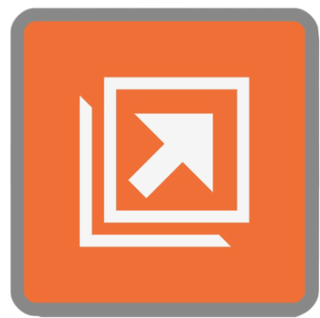 the release ndoe is an orange icon that has a white square, and a white arrow in it.