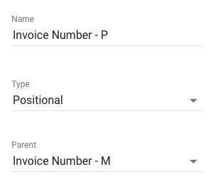 Sets the invoice number marker zone as the parent for the invoice number zone.