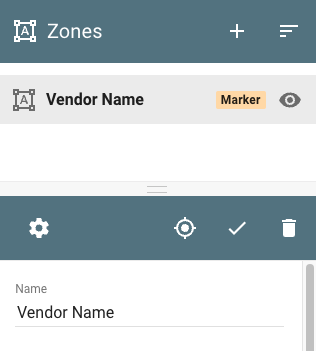 Delete a zone using the trash icon in the zone properties pane.