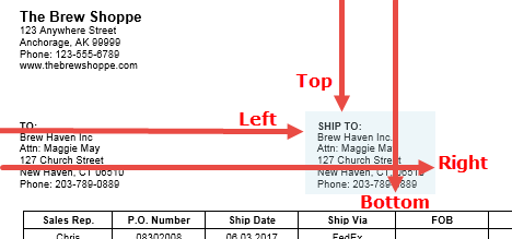 Search Region Left, Top, Right, and Bottom coordinates indicated.