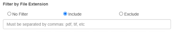 Input box to limit files ingested to only those in the list.