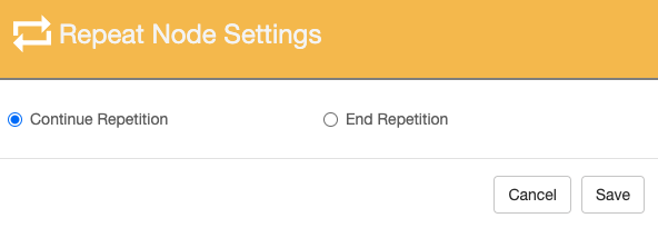 Repeat node path settings for continue repetition.