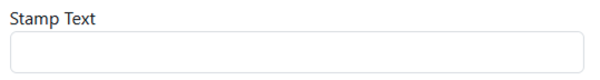 Stamp Text textbox no text.