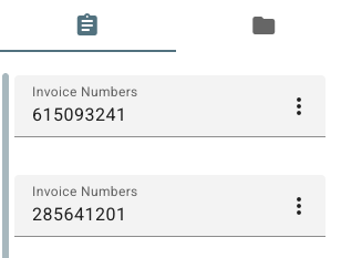 Invoice Numbers multi-value field in the index field pane.