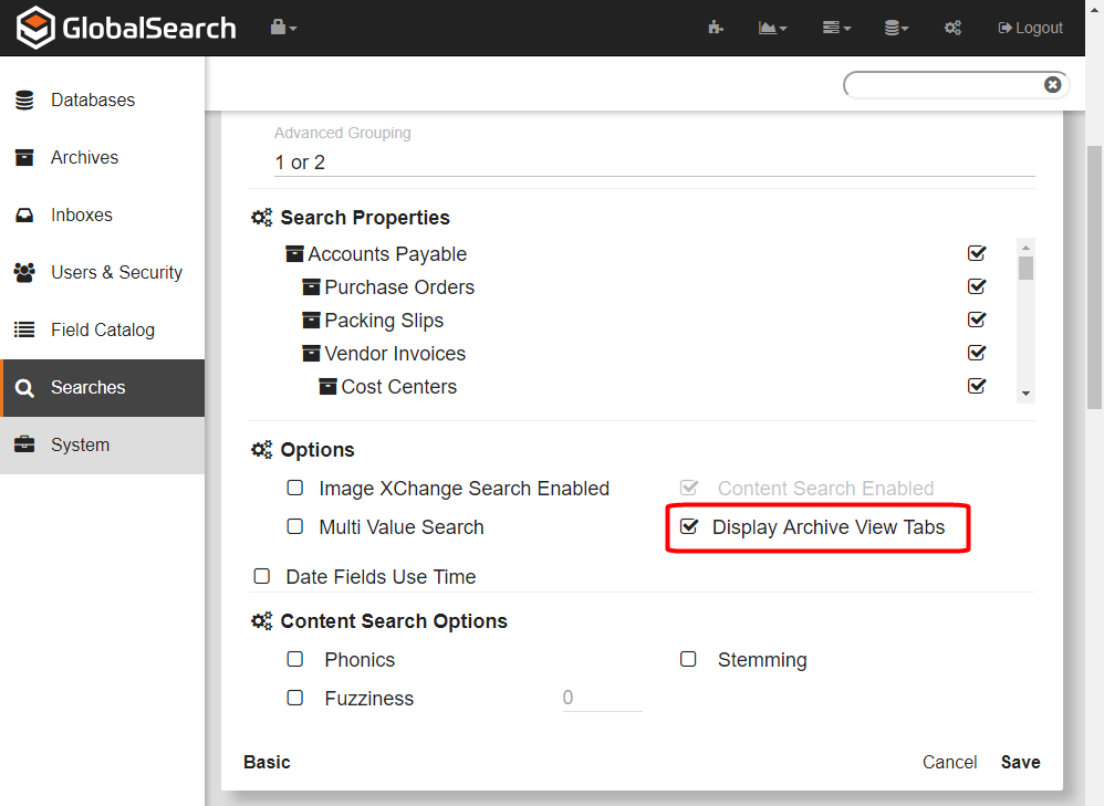 GSW Admin Searches Adv Disply Archive View Tab v45.png